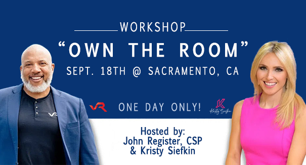 "Own the Room" Workshop on Sept. 18, 2023, in Sacramento, California