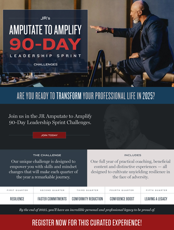 Amputate to Amplify 90-Day Leadership Sprint Challenges, John Register